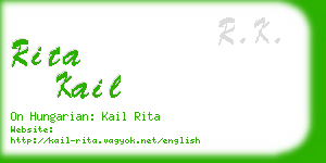 rita kail business card